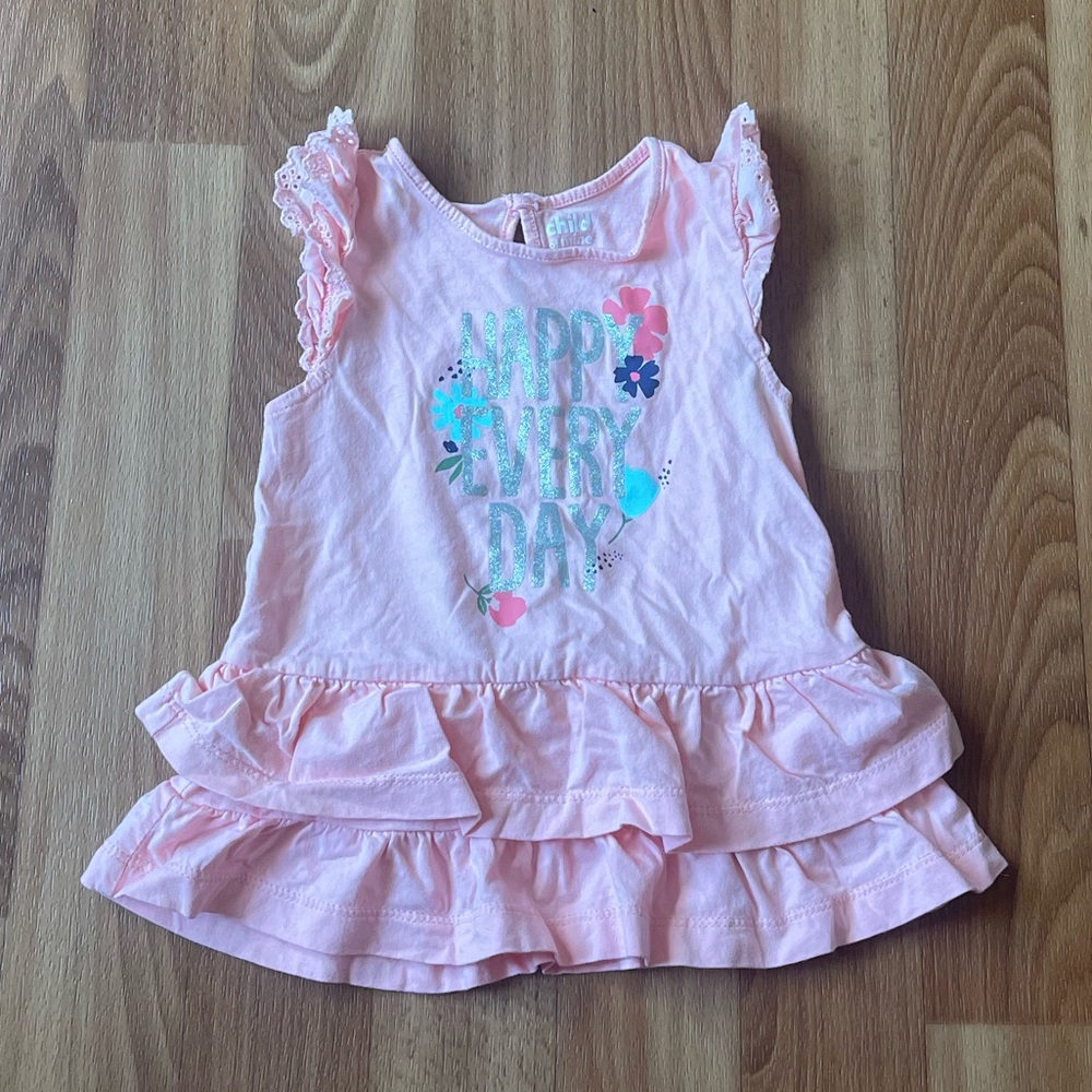 Cute baby girl pink floral shirt